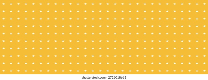 Padrão de diário de bala brilhante e sem costura. Coroas brancas no fundo amarelo. Página vetorial ou modelo imprimível.