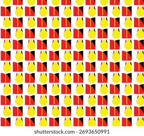 bright seamless checkerboard pattern with yellow and red colors. ideal for wrappingpaper backgrounds and fabric design