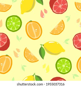 
bright seamless citrus fruit pattern