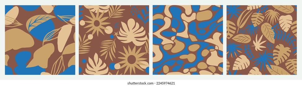 Bright Seamless Classic Flora Paint Print. Black Continuous Contemporary Modern Decor, Seamless Vector. Colorful Repetitive Decoration Natural Textile Background. 