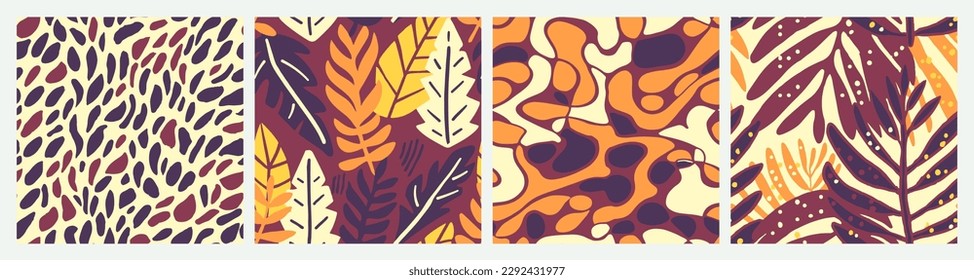 Bright Seamless Color Decorative Invitation Set. Vibrant Endless Contemporary Tree Style, Seamless Design. White Seamless Summer Simple Ornament Pattern. 