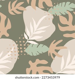 Bright Seamless Color Isolated Artwork Design. Yellow Repetitive Creative Branch Lines, Seamless Art. Green Repeated Abstract Decorative Fabrics Backdrop. 