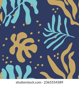 Bright Seamless Contemporary Branch Lines Pattern. Black Repeated Decoration Plant Artwork, Seamless Background. Purple Endless Summer Simple Paint Art. 