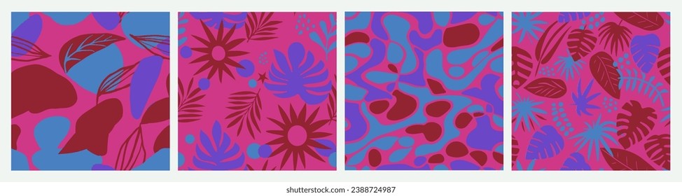 Bright Seamless Decoration Flora Leaves Wallpaper. Pastel Continuous Contemporary Artistic Paint, Seamless Vector. Green Seamless Creative Isolated Decor Art. 