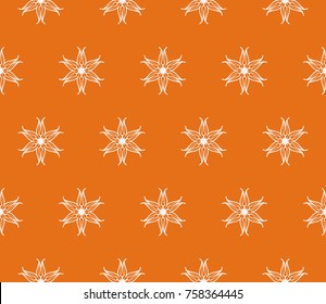 Bright seamless decorative geometric pattern with lace flower design. Vector illustration. For fashion, scrapbooking, invitation