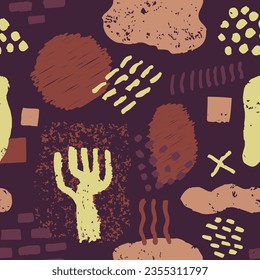 Esbozo De Líneas Geométricas De Doodle Luminoso. Hermosas Tejidos Infinitos Y Infinitos, De Fondo Sin Prudencia. Tarjeta de elemento gráfico clásico amarillo Seamless