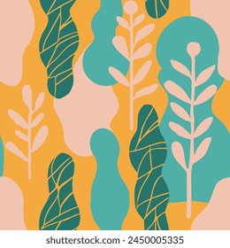 Helle nahtlose elegante schöne Oberfläche Hintergrund. Leichte repetitive zeitgenössische Baum-Element, nahtloses Design. Bunte endlose kreative Blüte Textile Vektorgrafik. 