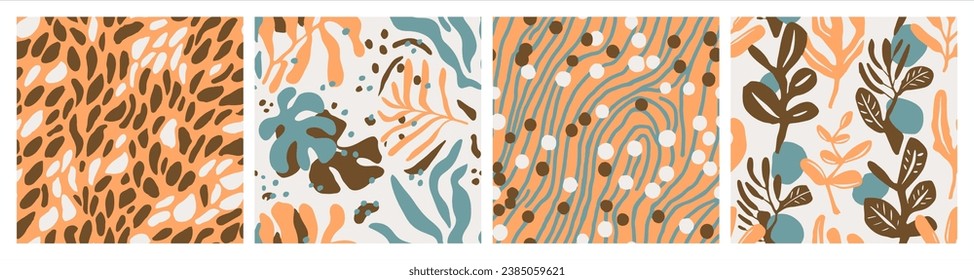 Bright Seamless Fashion Beauty Fabrics Texture. Hippie Seamless Nature Retro Style, Seamless Wallpaper. Pastel Repetitive Contemporary Beautiful Template Pattern. 