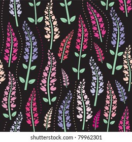 Bright seamless floral pattern decorative colorful flowers motif