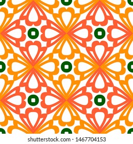 Bright seamless floral pattern on a light background.