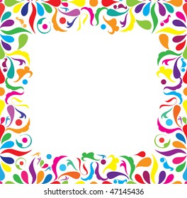 Bright seamless frame, vector illustration