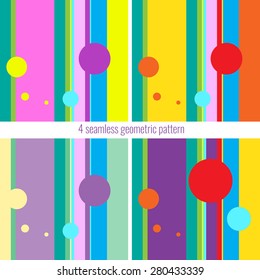 Bright seamless geometric pattern with circles. Easy to edit.