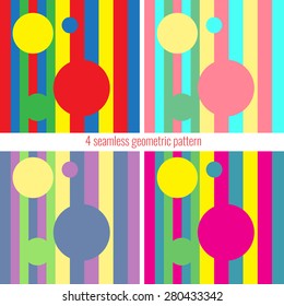 Bright seamless geometric pattern with circles. Easy to edit.