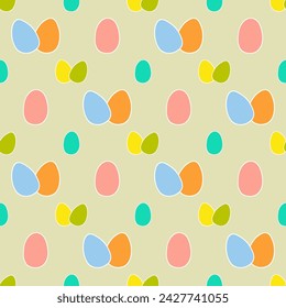Helle nahtlose Illustration mit Eiern. Vektorzeichnung. Ostern.