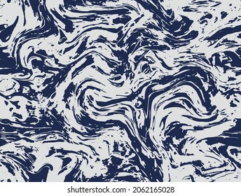 Bright Seamless Modern Graphic Backdrop. White Repeat Fabric Vector Wave. Multicolor Repeat Acrylic Paint Surface. Black Seamless Aqua Graphic Marble. Seamless Illustration.