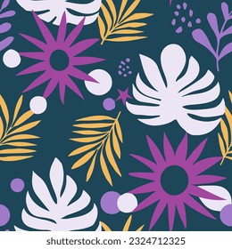Bright Seamless Nature Beautiful Textile Art. Orange Repeated Decoration Spring Decor, Seamless Pattern. Vivid Continuous Elegant Isolated Fabrics Print. 