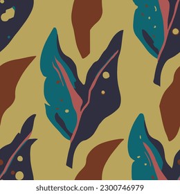 Helles, nahtloses Naturzweig-Schriftzeichen. Blaues Nahtloses abstraktes Vintage-Element, Nahtloses Bildschirmhintergrund. rosafarbene, wiederholte Doodle Organic Shape Design. 
