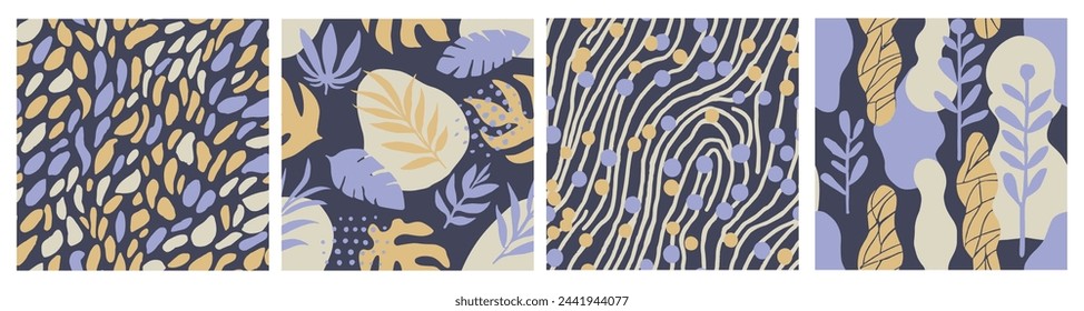 Bright Seamless Nature Spring Shape Pattern. Gradient Endless Doodle Artistic Invitation, Seamless Art. Vivid Repeated Decoration Beach Decor Print. 