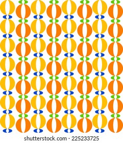 bright Seamless oval sphere seventies mod pattern background 