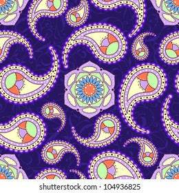 Bright seamless paisley pattern