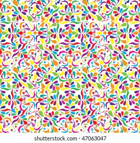 Bright seamless patten with little components, vector illustration