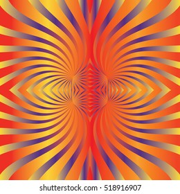 Bright seamless pattern. 3d abstract radial colorful background.Shiny decorative  design.Endless modern texture.