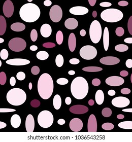 Bright Seamless Pattern. Abstract Geometric Background with Colorful Circles and Ellipses. Texture for Cloth, Dress, Linen, Textile, Paper.