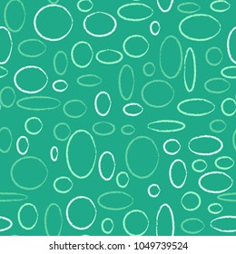 Bright Seamless Pattern. Abstract Geometric Background with Colorful Circles and Ellipses. Texture for Cloth, Dress, Linen, Textile, Paper.