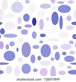Bright Seamless Pattern. Abstract Geometric Background with Colorful Circles and Ellipses. Texture for Cloth, Dress, Linen, Textile, Paper.