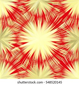 Bright seamless pattern with abstract geometrical shapes.