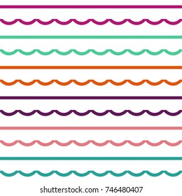 Bright seamless pattern with alternate colorful stripes.