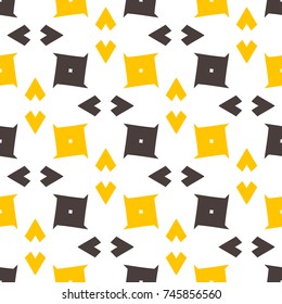 Bright seamless pattern with alternate geometric elements.