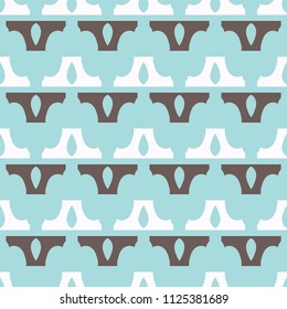 Bright seamless pattern with alternating geometric shapes.