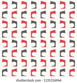 Bright seamless pattern with alternating geometric shapes.