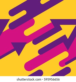 Bright seamless pattern with arrows. Vector abstract pattern.