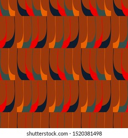 Bright seamless pattern with beautiful ornament on a brown background.