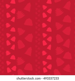 Bright Seamless Pattern with Christmas Trees Placed in Stripes. Christmas Tree Pattern. Pine Tree Pattern. Fir Tree Seamless Background. Ideal for Fabric or Paper Print on Winter Holidays Theme.