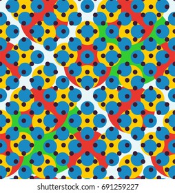 Bright seamless pattern with circles. Abstract background for your design
