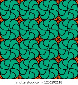 Bright seamless pattern with circular elements.