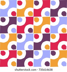 Bright seamless pattern with colorful diagonal geometric ornament.