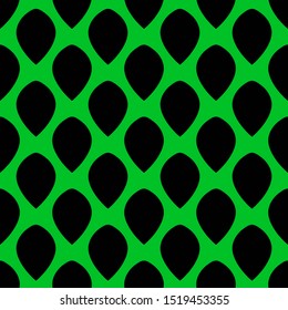 Bright seamless pattern with colorful drop-shaped elements on a black background.