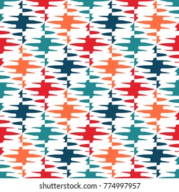 Bright seamless pattern with colorful geometric elements.