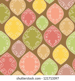 Bright seamless pattern with  colorful ovals