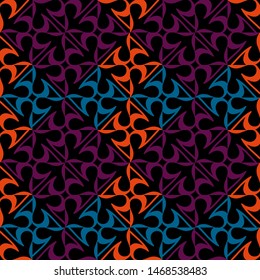 Bright seamless pattern with colorful rhomboid ornament.