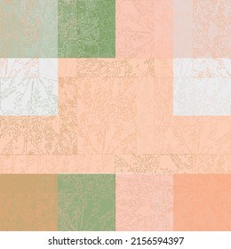 Bright seamless pattern with colorful squares. Rainbow gingham plaid.