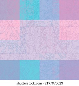 Bright seamless pattern with colorful squares. Rainbow gingham plaid.