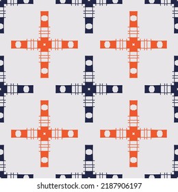 Bright seamless pattern with ethnic geometric ornament.