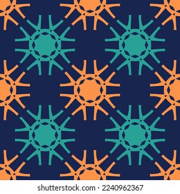 Helles, nahtloses Muster mit ethnischen geometrischen Elementen.