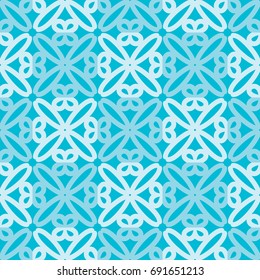 Bright seamless pattern with floral geometric ornament.
