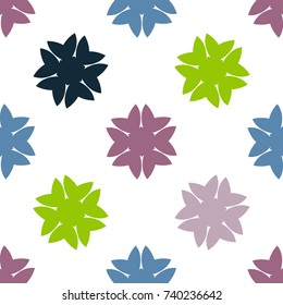 Bright seamless pattern with floral geometric ornament.